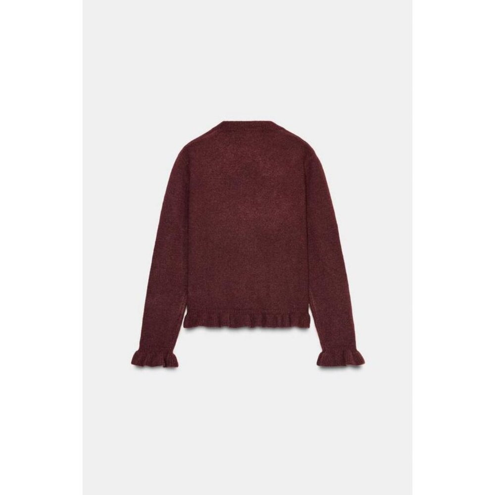 ZARA RUFFLED KNIT CARDIGAN - Picture 5 of 5